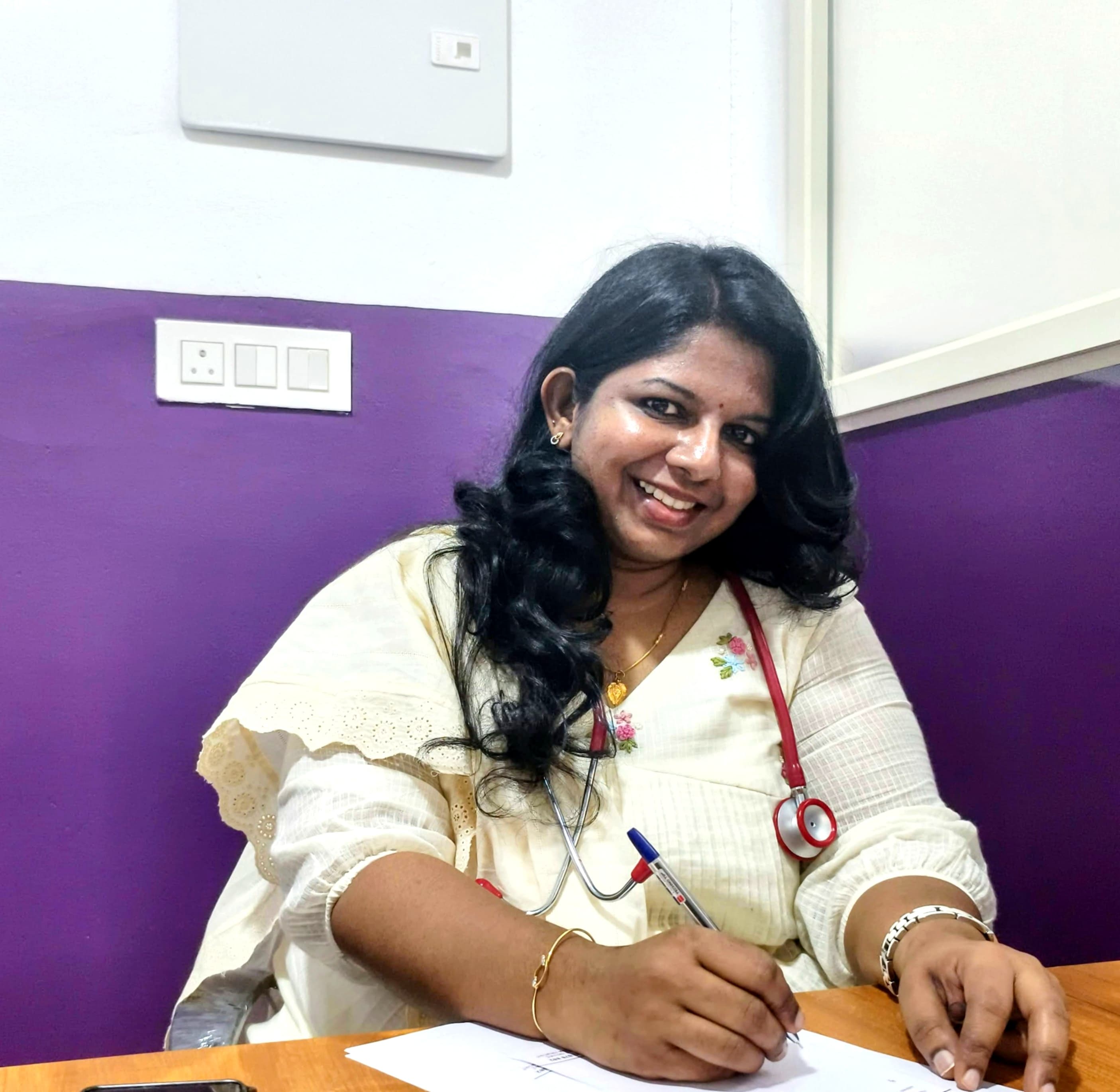 Dr. Drishya providing care